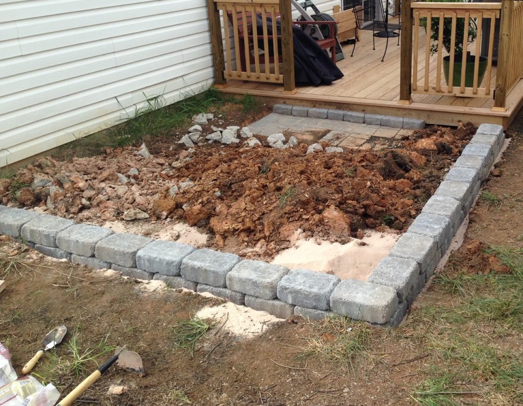 Easy DIY Patio with Pavers - This Frugal Flipping Life