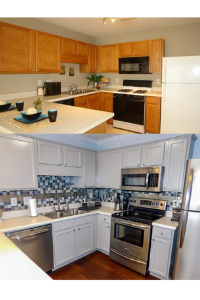 Before and After of DIY Kitchen Update