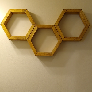 Project DIY Honeycomb shelves